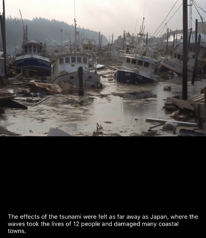 AI生成：日本海啸